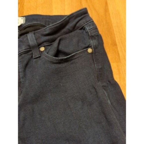 Paige Verdugo Ankle Jeans Denim Womens Size 29 Black Dark Blue Mid Rise - Picture 5 of 9